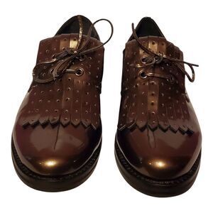 Luciano Barachini Patent Leather Loafers Metallic Bronze Women's EU 37/US 6.5-7